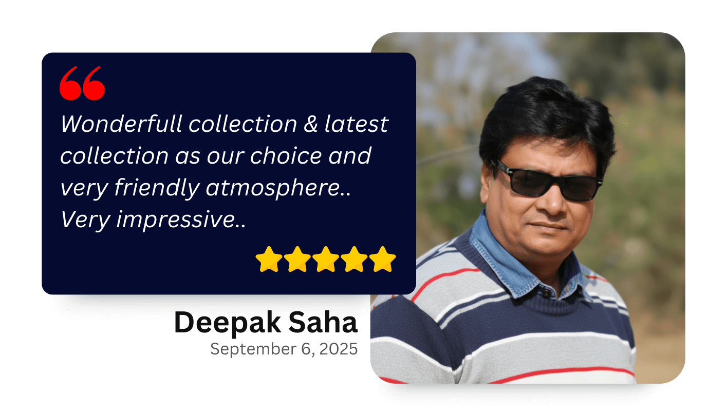 testimonial 1 by loyal customer at Vision Care Optical Care